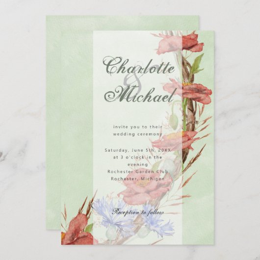 ニシ結婚コ 招待状 (正面/裏面)