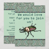 ニジイロクワガタ 招待状 (正面/裏面)
