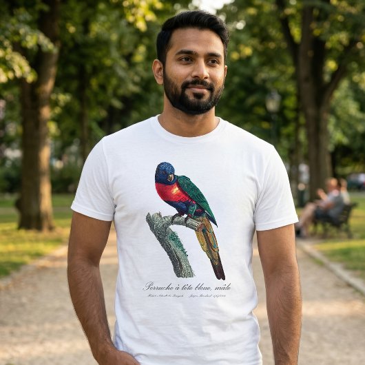 ニジインコ 雄 Trichoglossus Moluccanus Tシャツ