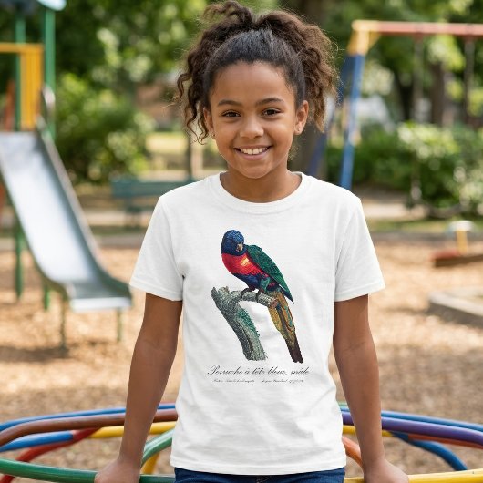 ニジインコ 雄 Trichoglossus Moluccanus Tシャツ