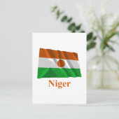 ニジェールなびく国旗の名称 ポストカード (スタンド正面)