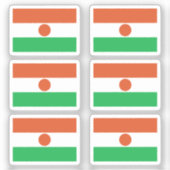 ニジェールコレクションパック6の国旗 シール (正面)