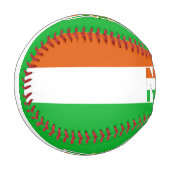 ニジェール国旗とコート・オブ・アームズ 野球ボール (正面左)