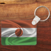 ニジェール国旗のキーチェーン キーホルダー (正面)