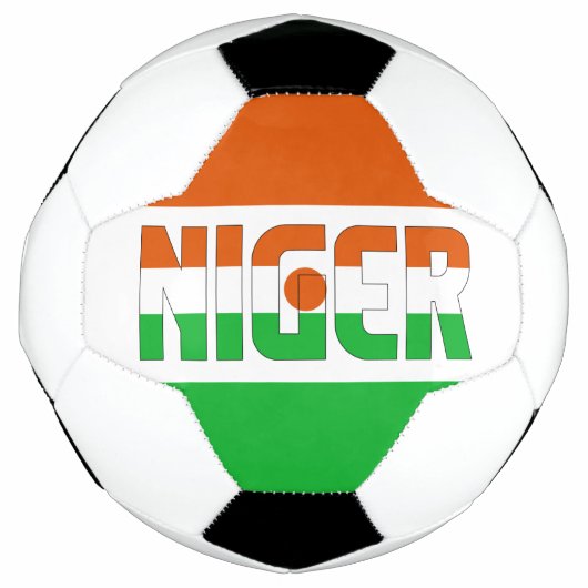 ニジェール国旗の愛らしい愛国心 サッカーボール (正面)