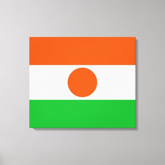 ニジェール国旗（アフリカ国） キャンバスプリント (正面)