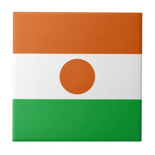 ニジェール国旗 セラミックタイル (正面)
