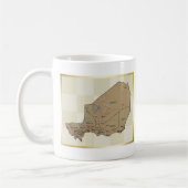 ニジェール国旗+地図マグ コーヒーマグカップ (左)