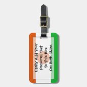 ニジェール簡単ID個人国旗 ラゲッジタグ (正面縦)