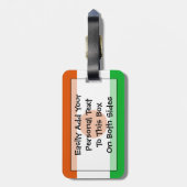 ニジェール簡単ID個人国旗 ラゲッジタグ (裏面縦)