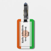 ニジェール簡単ID個人国旗 ラゲッジタグ (裏面縦)