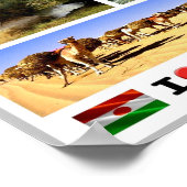 ニジェール – なびく国旗 –  ポスター (角)