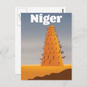 ニジェール アガデズ モスク 旅行ポスター ポストカード (正面/裏面)
