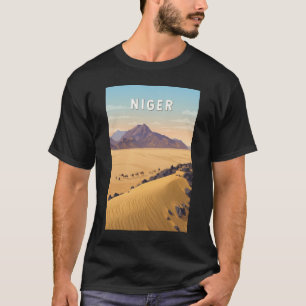 ニジェール イラスト 旅行 アート ヴィンテージ Tシャツ