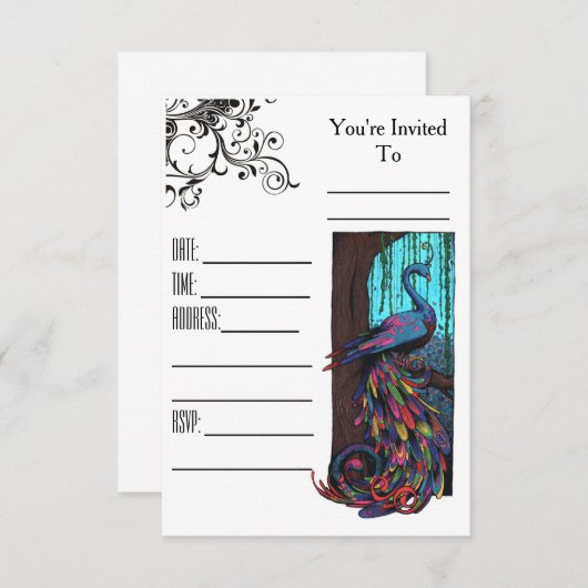 ニジクジャク 招待状 (正面/裏面)