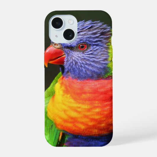 ニジハシインコ iPhone 15ケース (裏面)