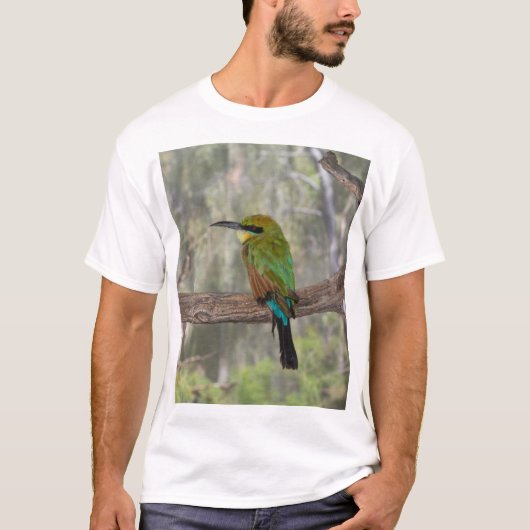ニジハチクイ鳥、オーストラリア Tシャツ (正面)