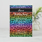 ニジパーソナライズされたョウの紋様 招待状 (スタンド正面)