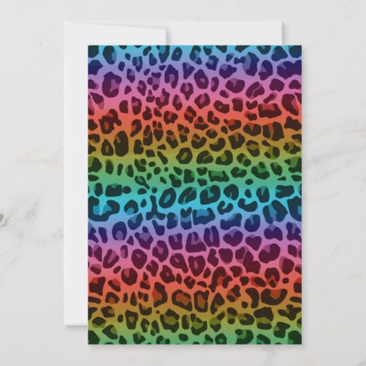 ニジパーソナライズされたョウの紋様 招待状 (裏面)