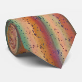 ニジマスのスキンスポッストライプのト模様タイ ネクタイ (ロール)