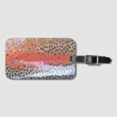 ニジマスのスキン抽象芸術パターン ラゲッジタグ (正面横)