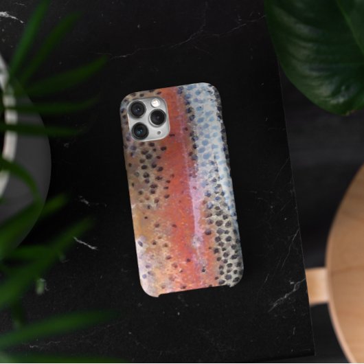 ニジマスのスキン抽象芸術パターン iPhoneケース