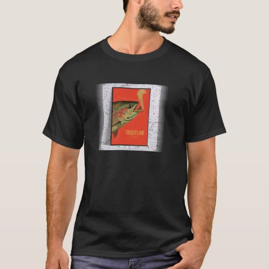 ニジマスのスモーキング フライ フィッシング Tシャツ (正面)