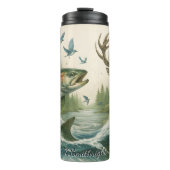 ニジマスの森の鹿の跳躍 タンブラー (正面)