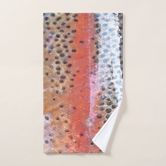 ニジマスの皮抽象芸術タオル バスタオルセット (ハンドタオル)