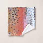 ニジマスの皮抽象芸術タオル バスタオルセット (ウォッシュタオル)