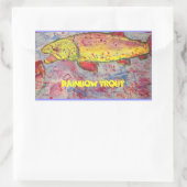 ニジマスの芸術 長方形シール (バッグ)