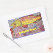 ニジマスの芸術 長方形シール (封筒)