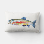 ニジマスの装飾用クッション ランバークッション (裏面)