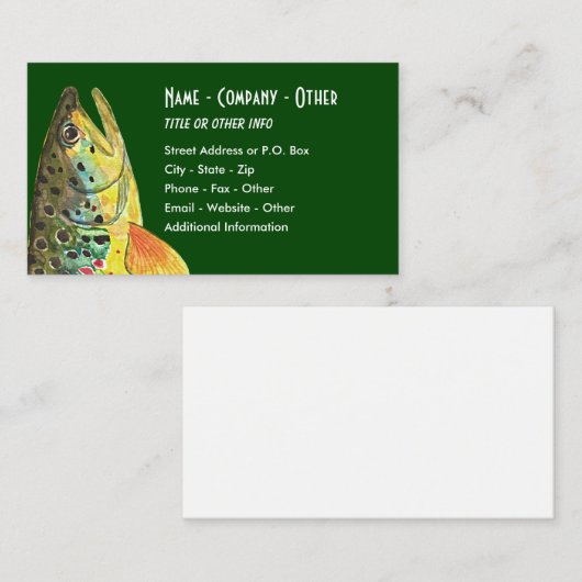 ニジマスの釣り人 名刺 (正面/裏面)