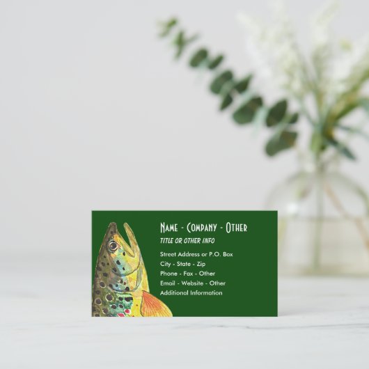 ニジマスの釣り人 名刺 (スタンド正面)