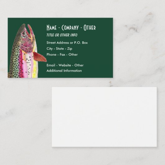 ニジマスの釣り人 名刺 (正面/裏面)