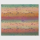 ニジマスの魚の皮のおもしろい斑点パターン ラッピングペーパー (フラット)