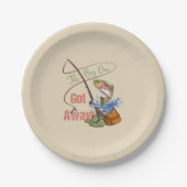 ニジマスの魚釣り-大きい1得られた遠くにの ペーパープレート (正面)