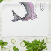 ニジマスの魚、贅沢なfernandes キッチンタオル (折り畳み)