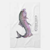 ニジマスの魚、贅沢なfernandes キッチンタオル (縦)