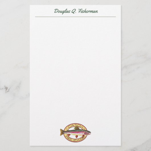 ニジマスフライフィッシングフライガイカスタム 便箋 (正面)