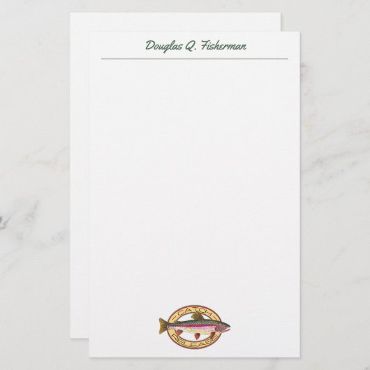 ニジマスフライフィッシングフライガイカスタム 便箋 (正面/裏面)