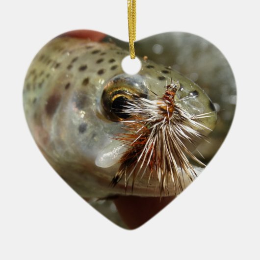 ニジマス写真 セラミックオーナメント (正面)