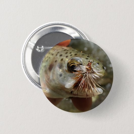 ニジマス写真 缶バッジ (正面&裏面)