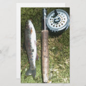 ニジマス及びフライフィッシングリール 便箋 (正面/裏面)