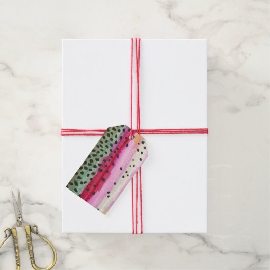 ニジマス漁師 ギフトタグ (より糸付き)