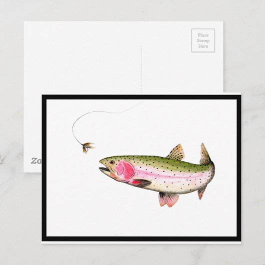 ニジマス釣り ポストカード (正面/裏面)