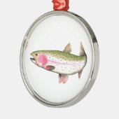 ニジマス釣り メタルオーナメント (左)