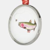 ニジマス釣り メタルオーナメント (左)