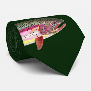 ニジマス魚 ネクタイ